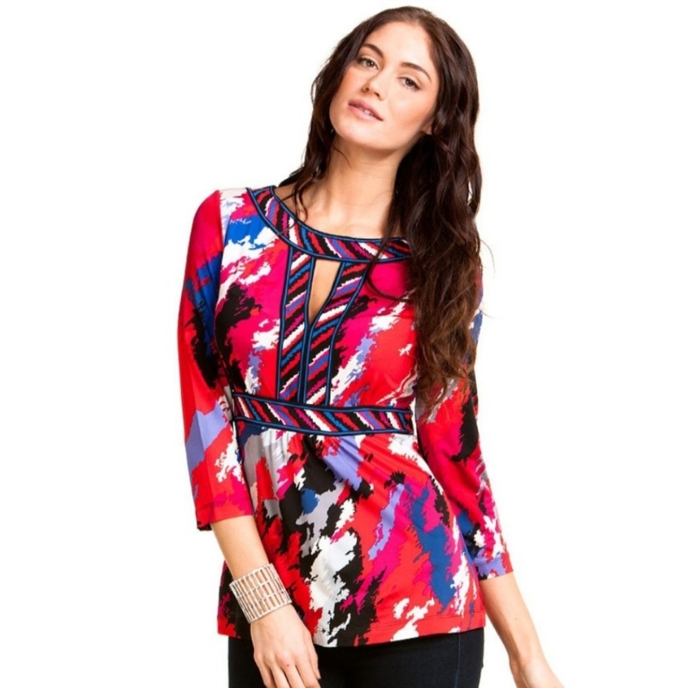 🪼NWOT  BCBG Max Azria Watercolor Top - Size Medium